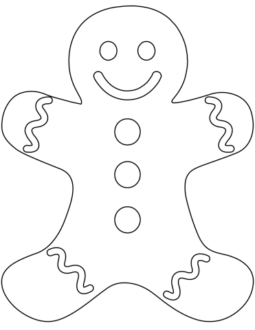 Plain Gingerbread Man coloring page