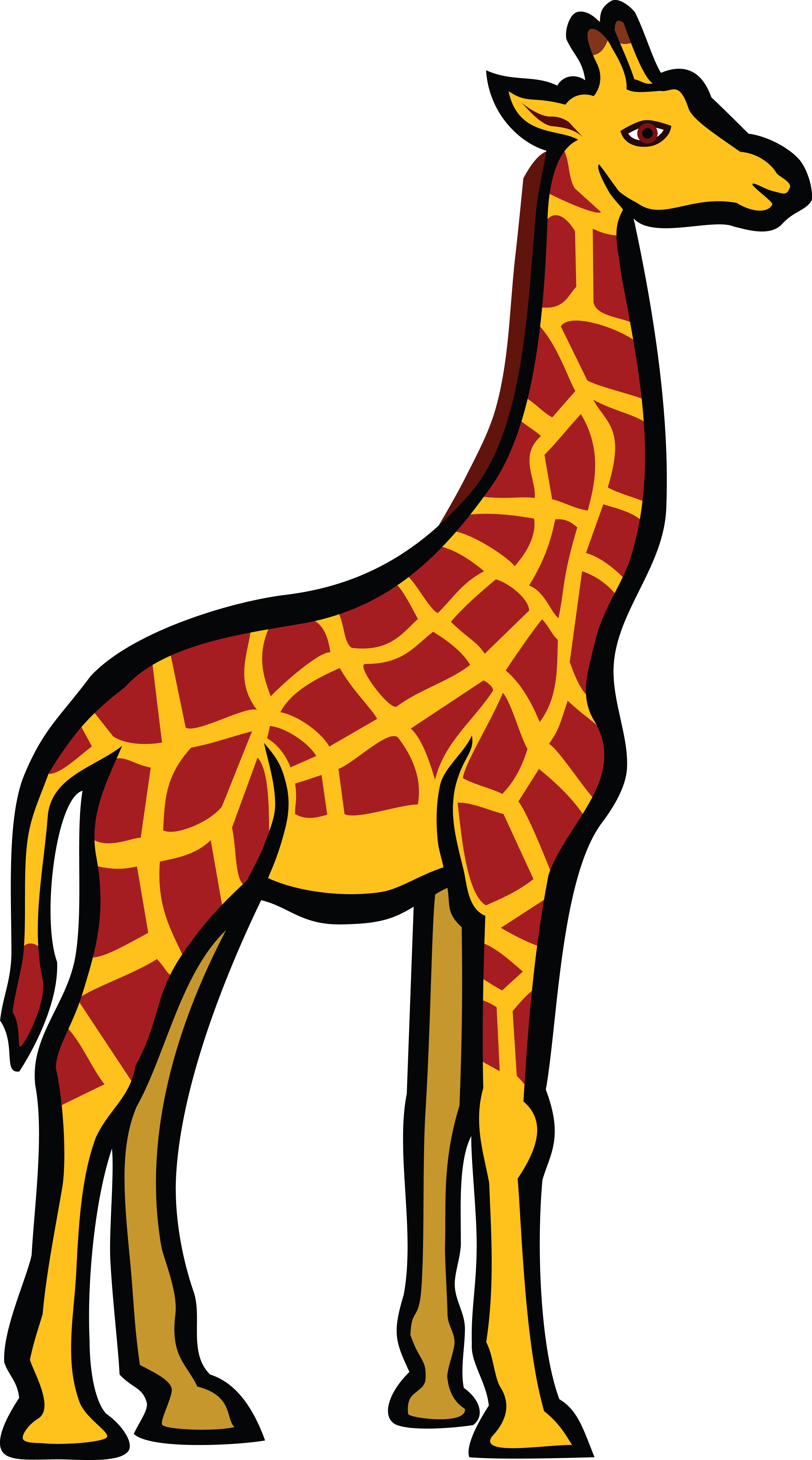 Giraffe clipart red pencil and in color giraffe