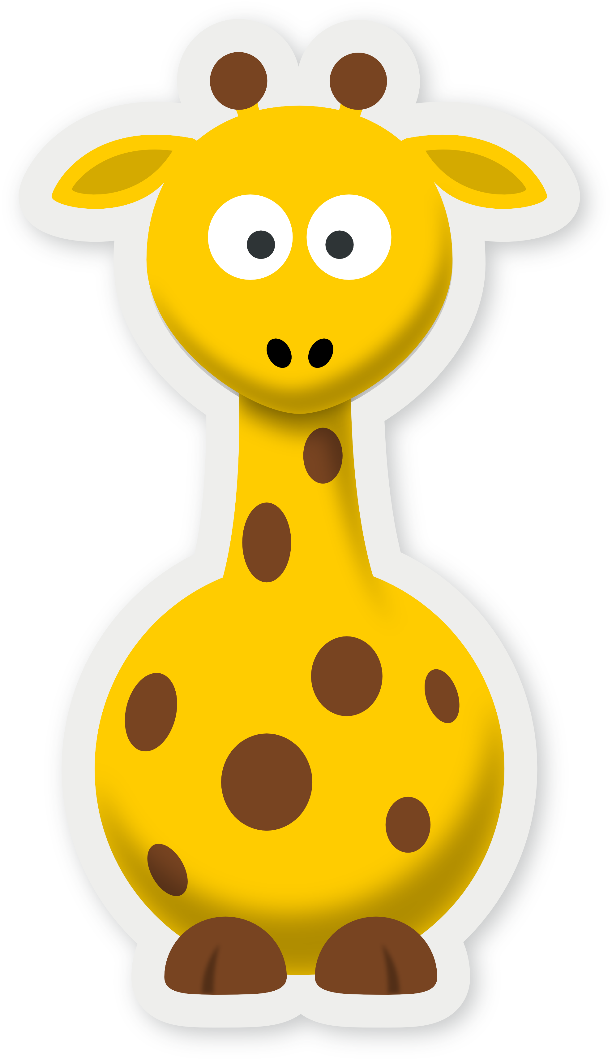Baby boy giraffe.