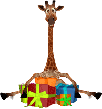 Birthday giraffe clipart.