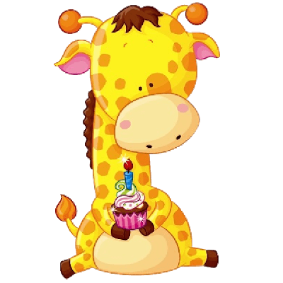 Birthday giraffe clipart.