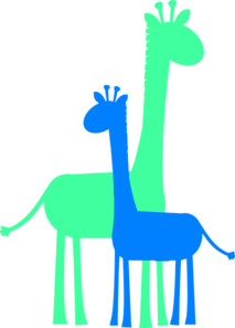 Blue Giraffe Clipart