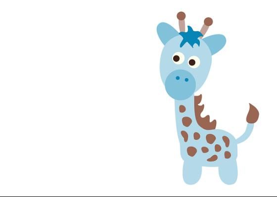 Clipart blue giraffes