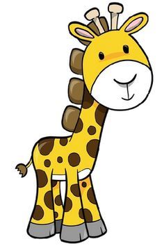 Cartoon giraffe clipart.
