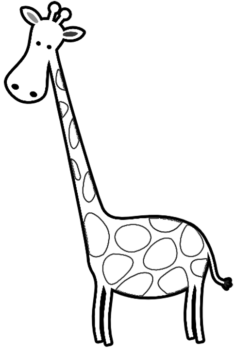 Free coloring book of giraffes