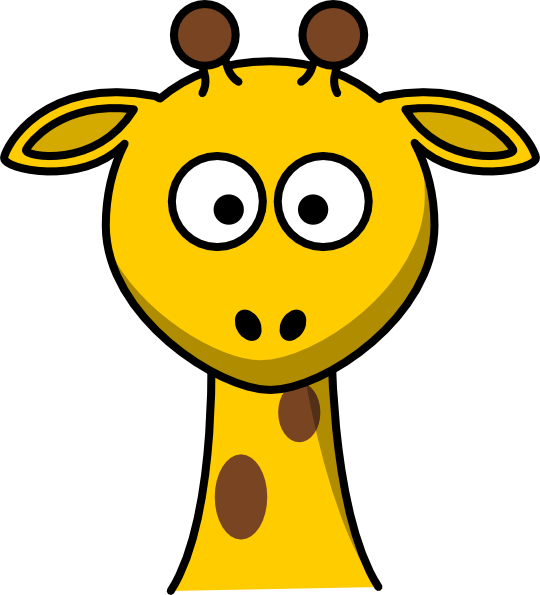 Giraffe cartoon head.