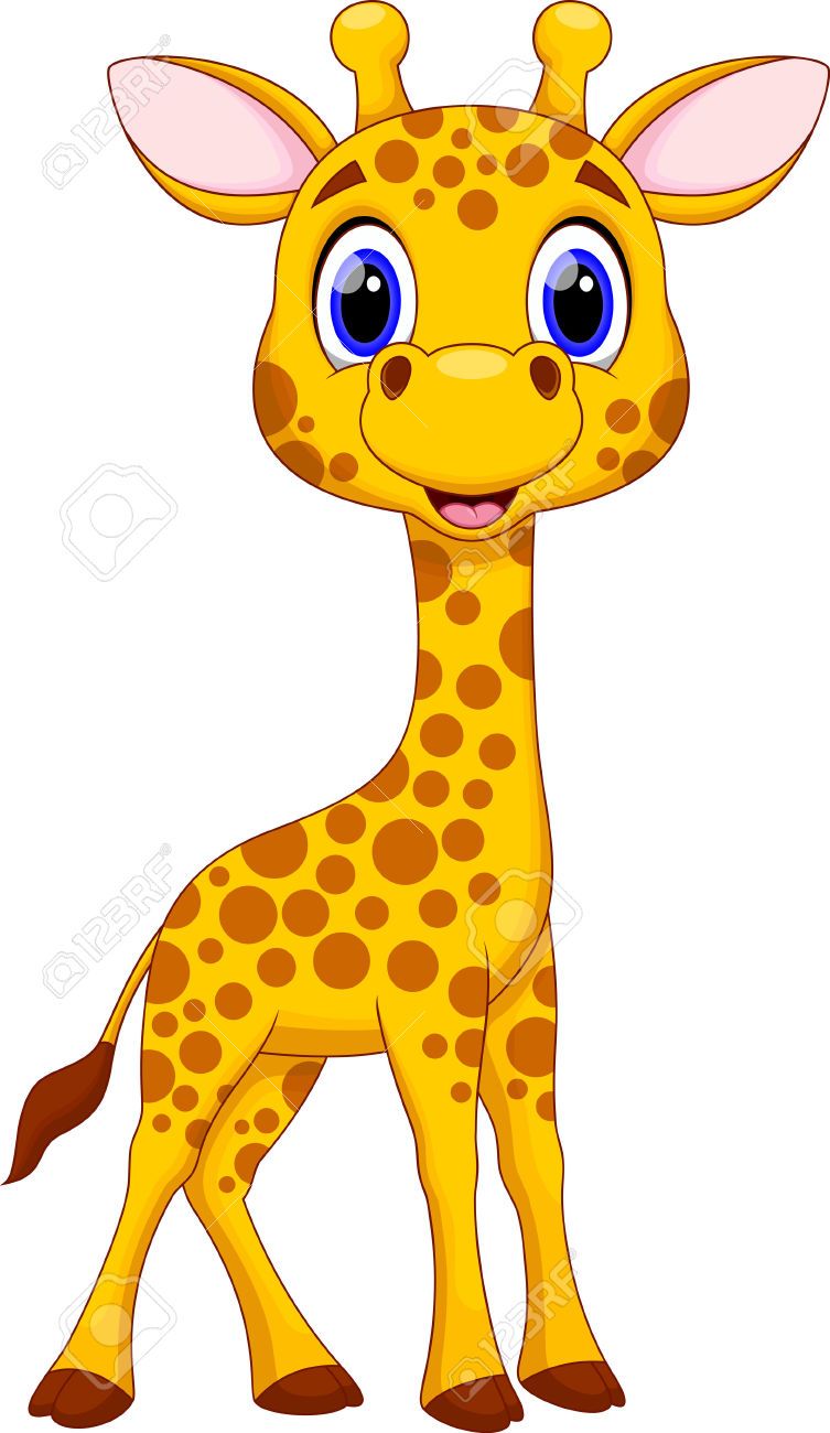 Cartoon giraffe cliparts.
