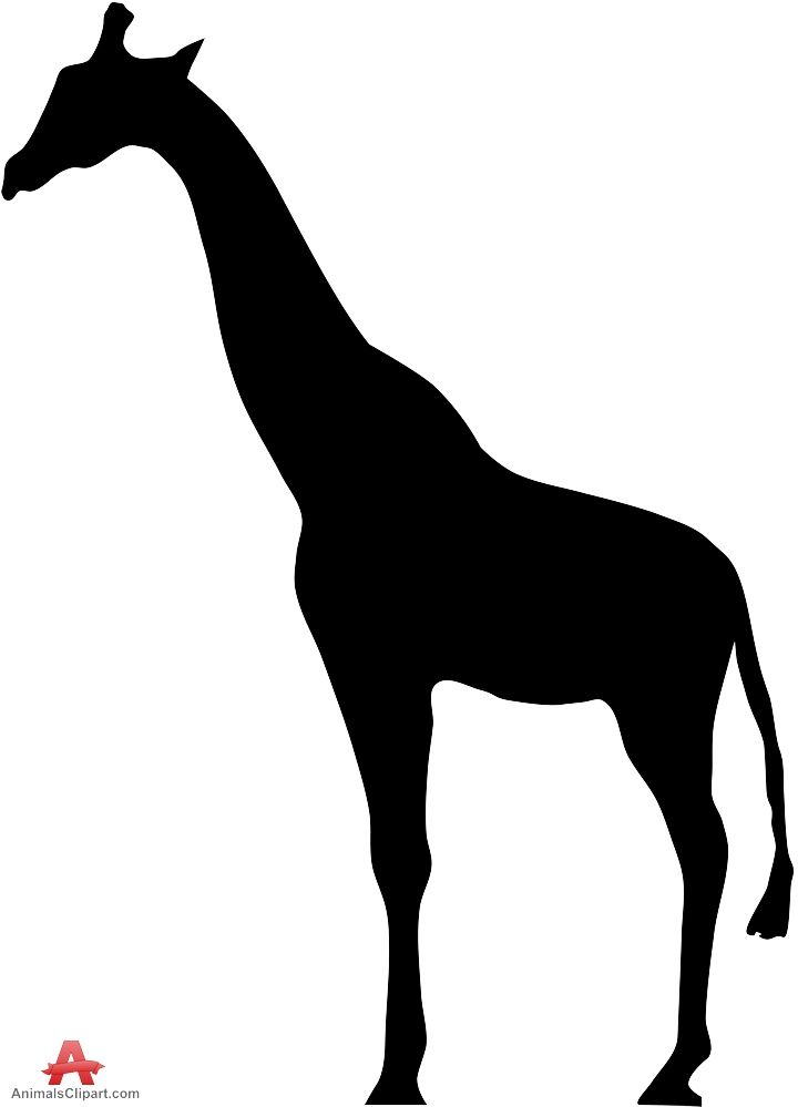 Standing giraffe silhouette.