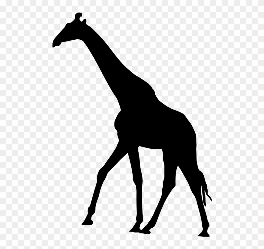 Giraffe silhouette clipart.