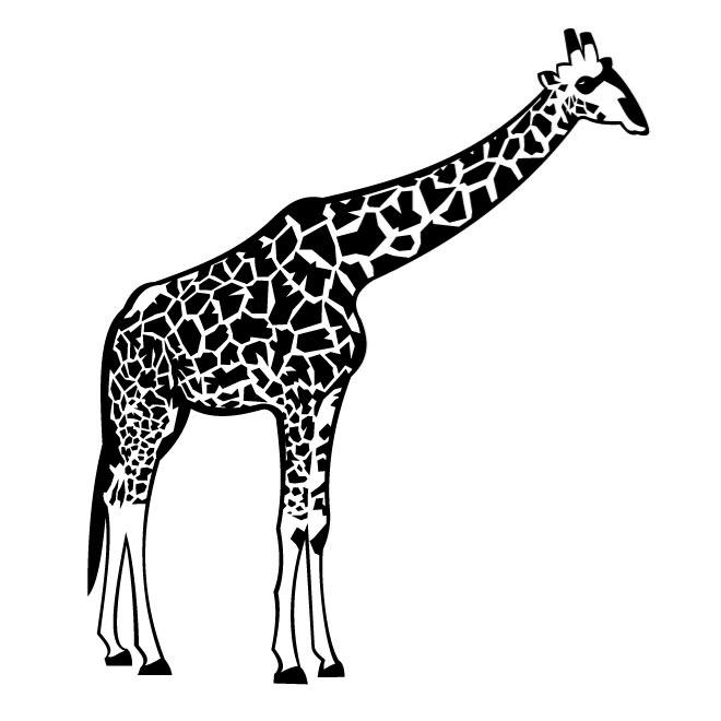 Giraffe vector clip.
