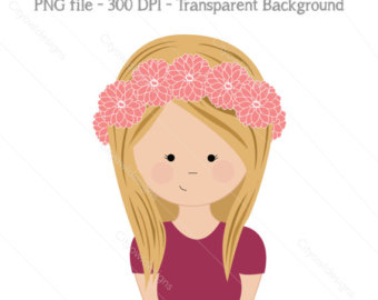 Blonde haired girl clipart