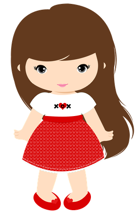 Cartoon girl Primary cute little girl clipart for animations