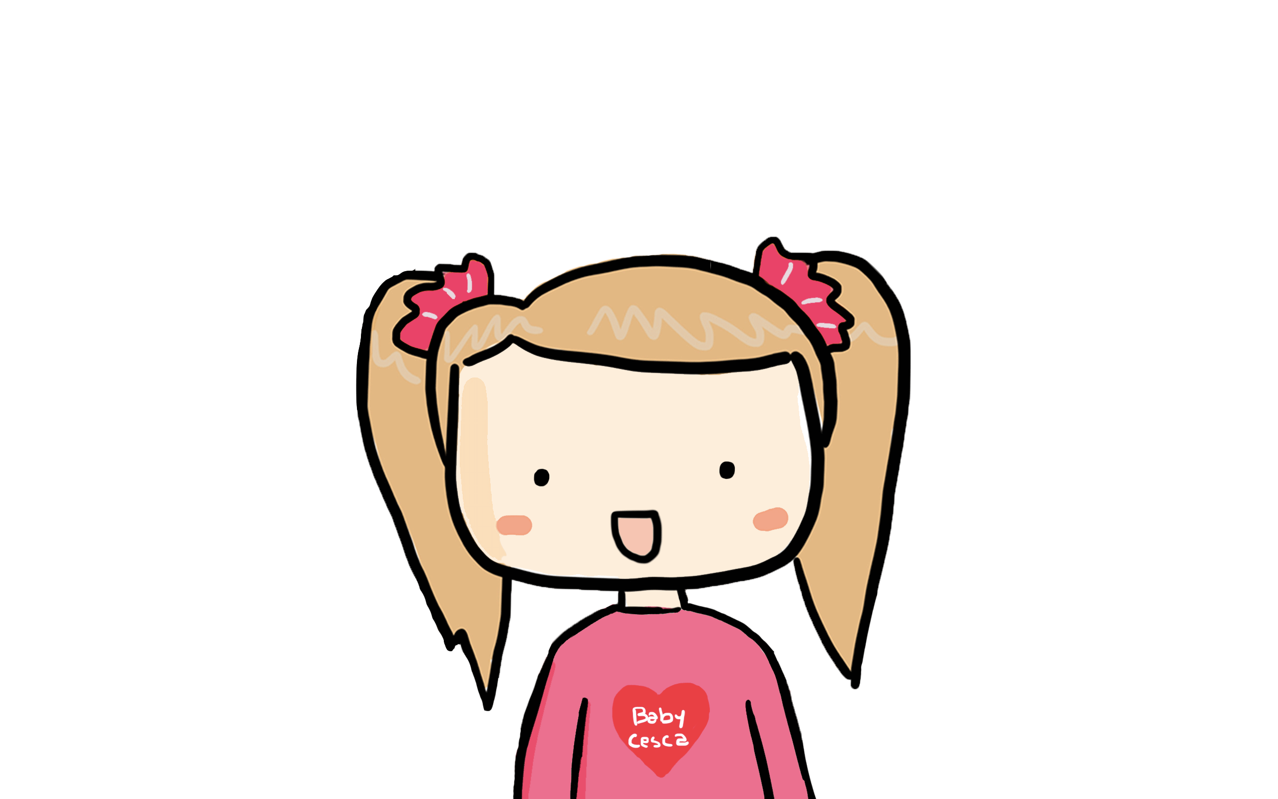 Happy Little Girl Sticker for iOS