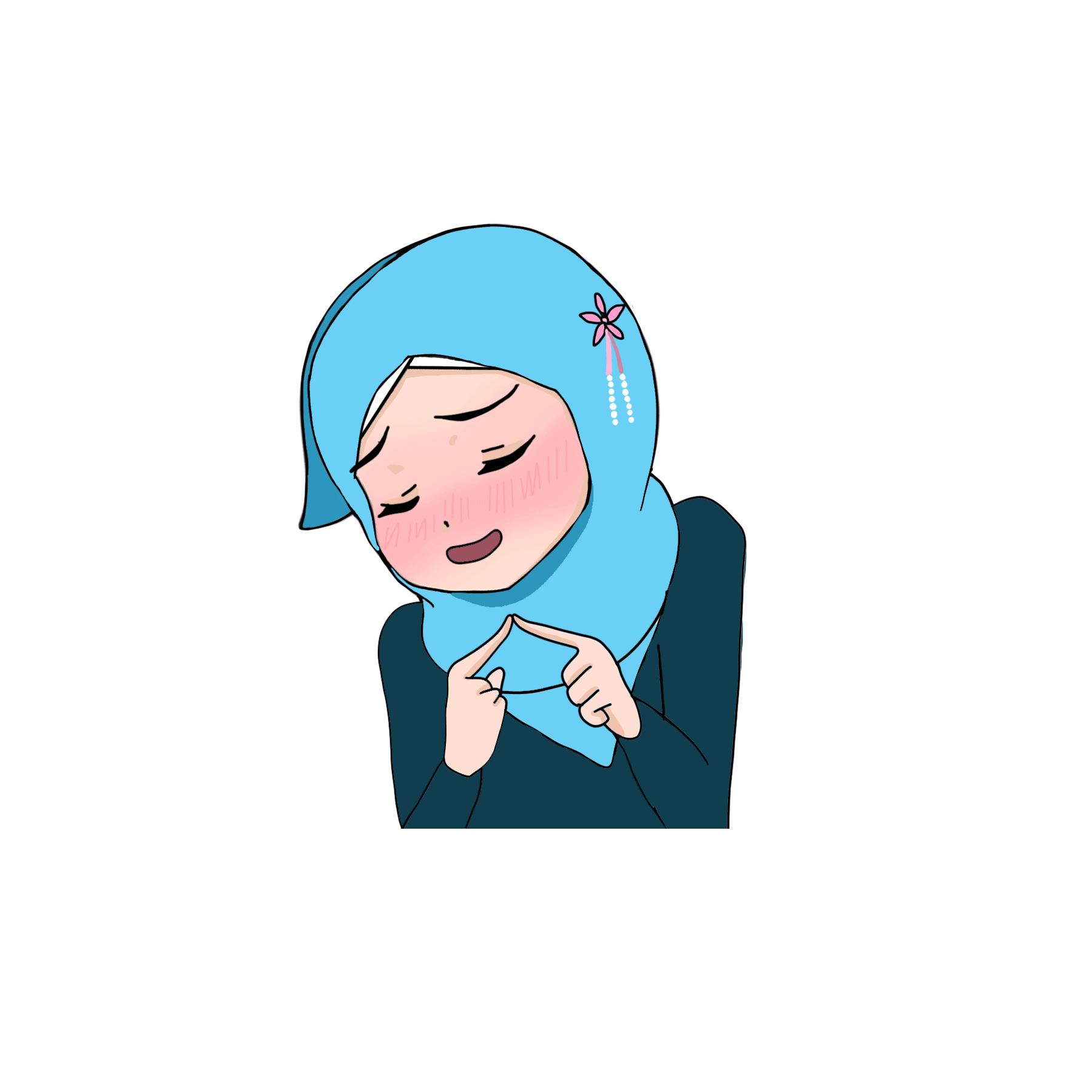 Anime girl hijab.