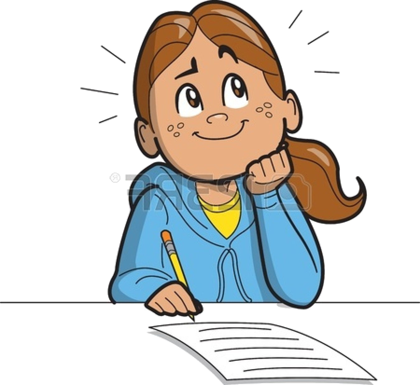 Thinking Clipart Girl Free Clip Art Stock Illustrations Png