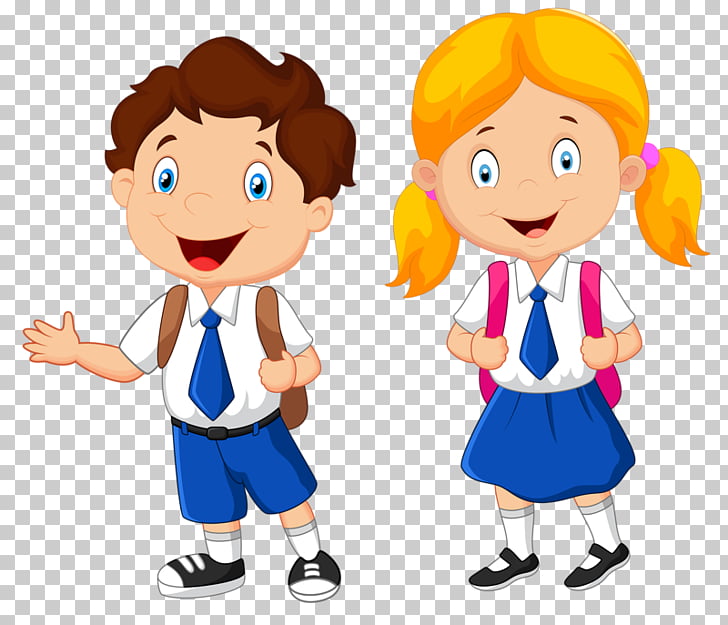 School uniform Student , student, boy and girl illustration
