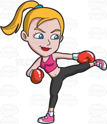 Boxing clipart girl.