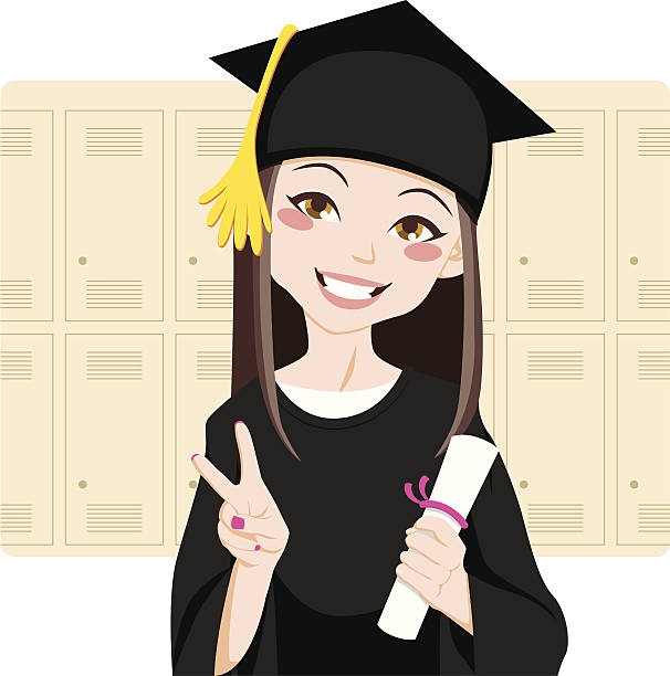 Girl graduate clipart