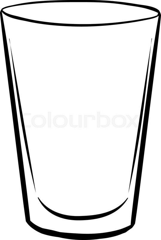 Glass Clipart Black And White