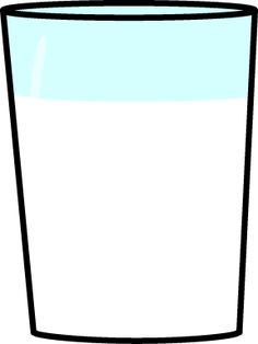 A glass of milk clipart