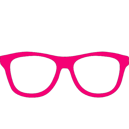 Pink nerd glasses clipart