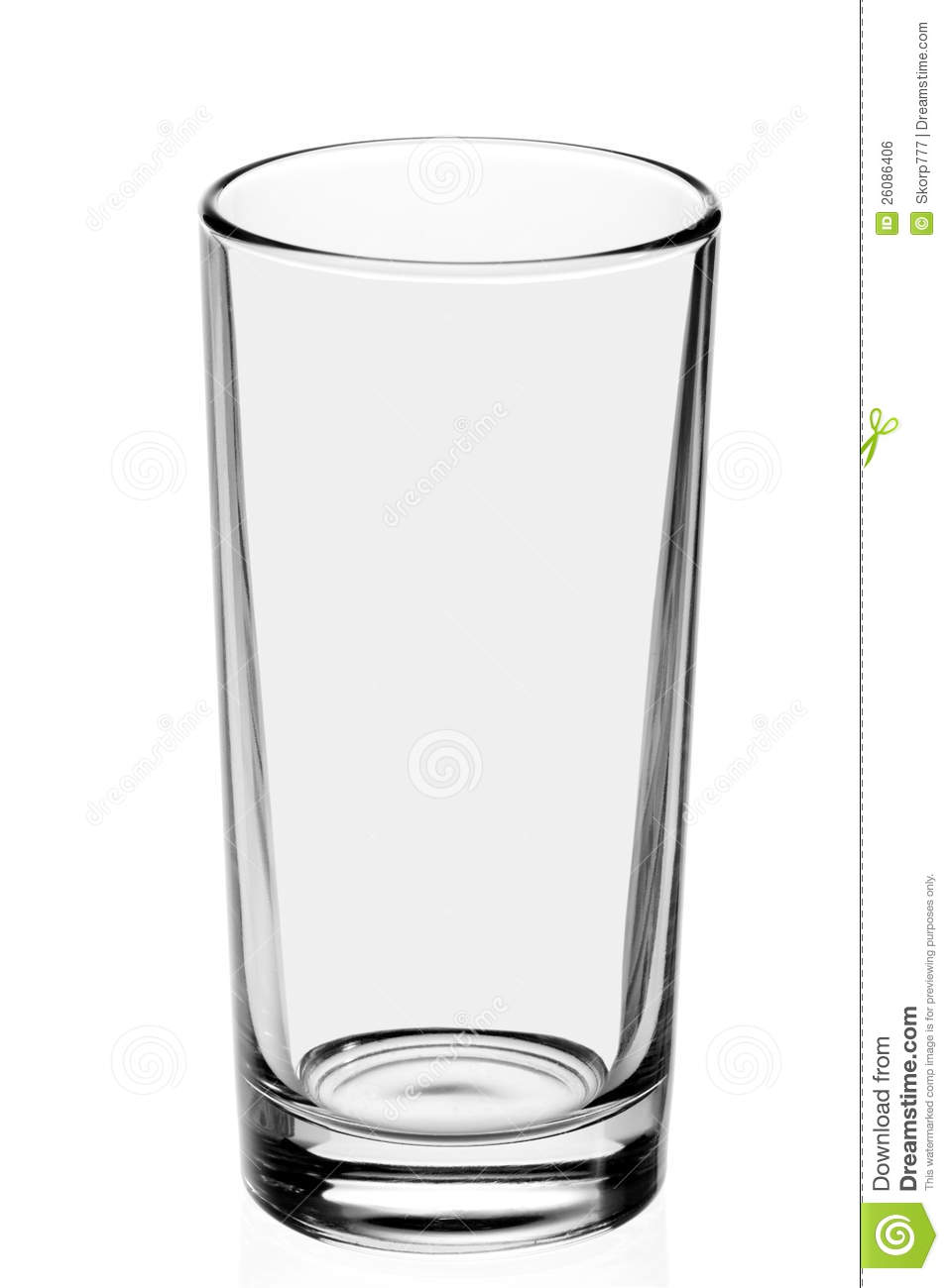 Empty glass the.