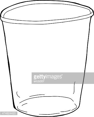 Empty outlined cup.