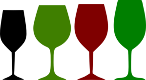 Red And Green Wine Glasses Clip Art at Clker