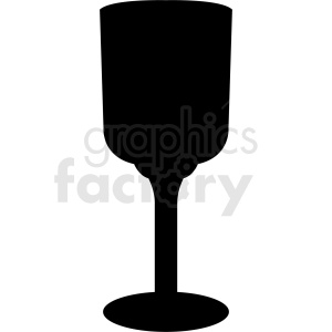 Silhouette of glass cup clipart