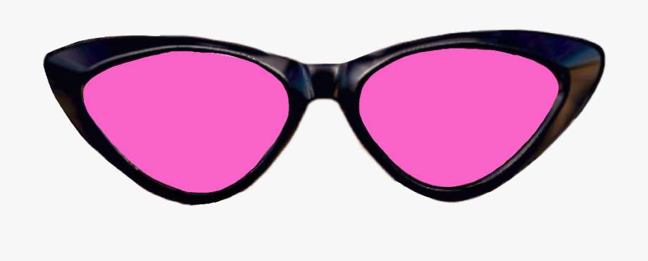 Sunglasses pink glasses.