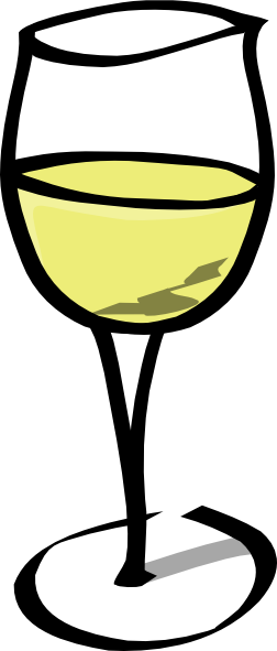 Glass Of White Wine Clip Art at Clker