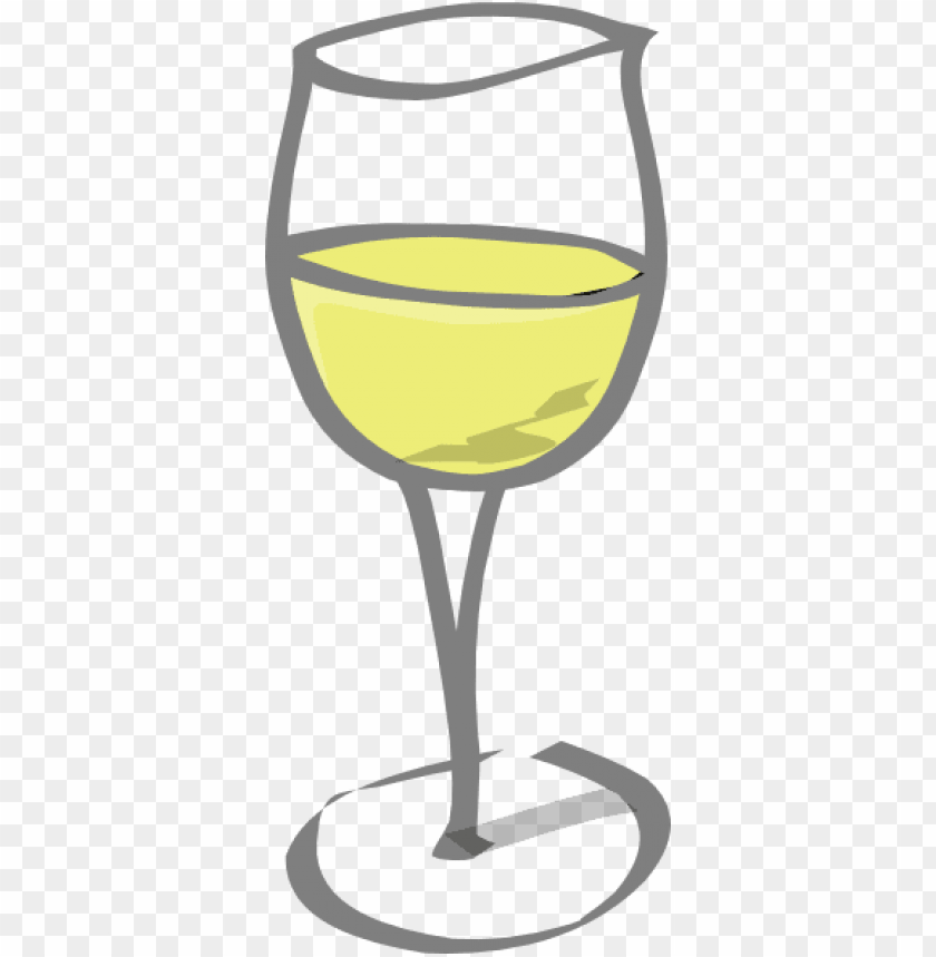 Black and white wine glass clipart PNG image with