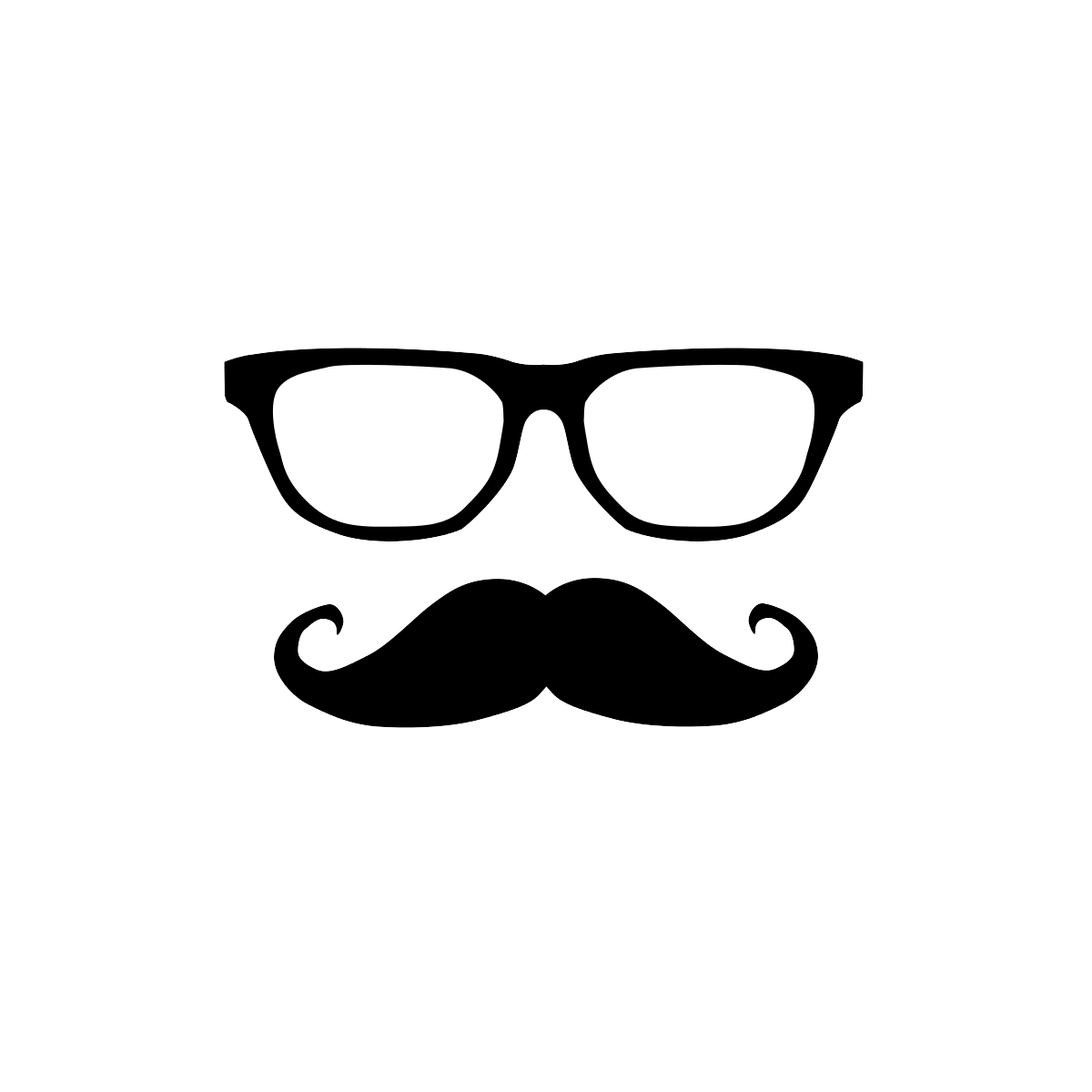 Hipster glasses clip.
