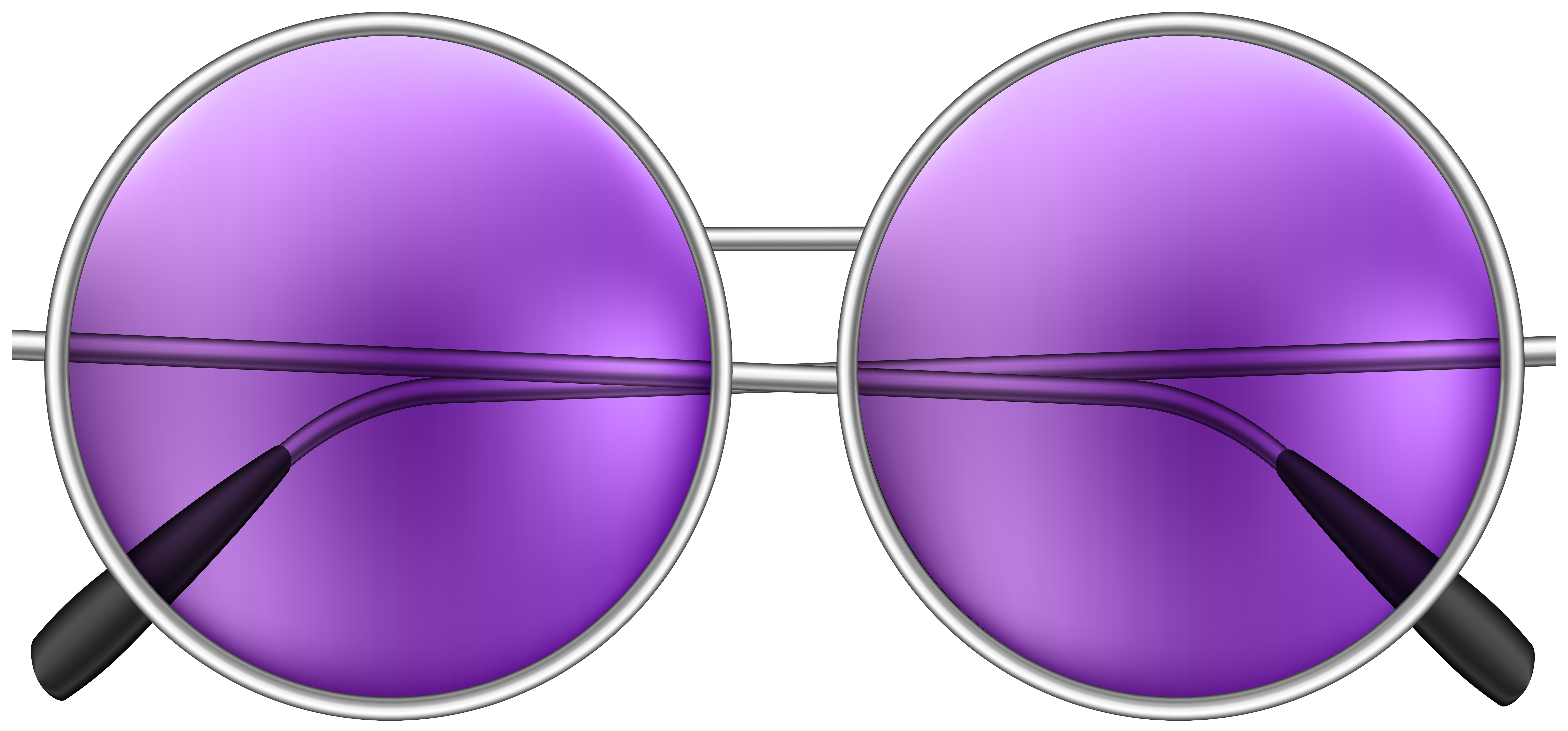Round sunglasses purple.