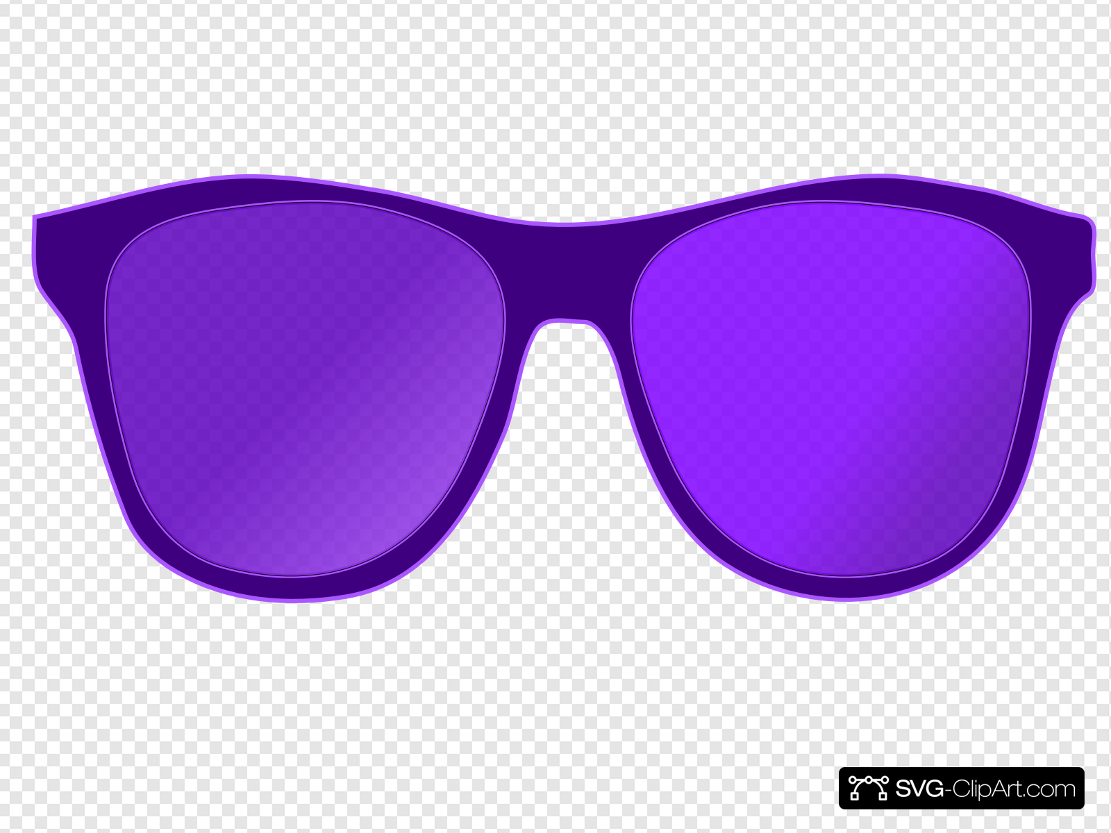 Purple Sunglasses Front Clip art, Icon and SVG