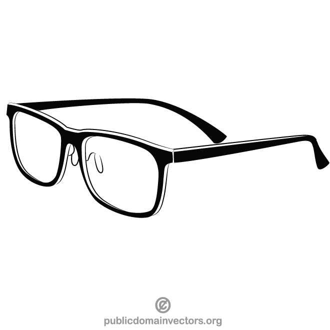 Reading glasses vector.