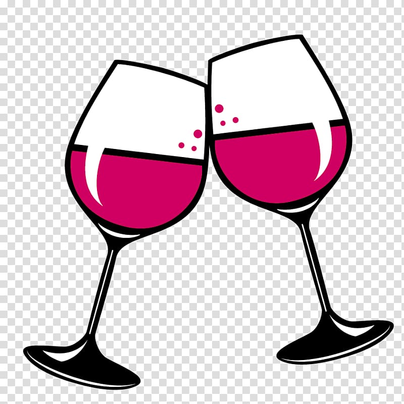 Toast of two wine glasses , Wine glass Red Wine White wine