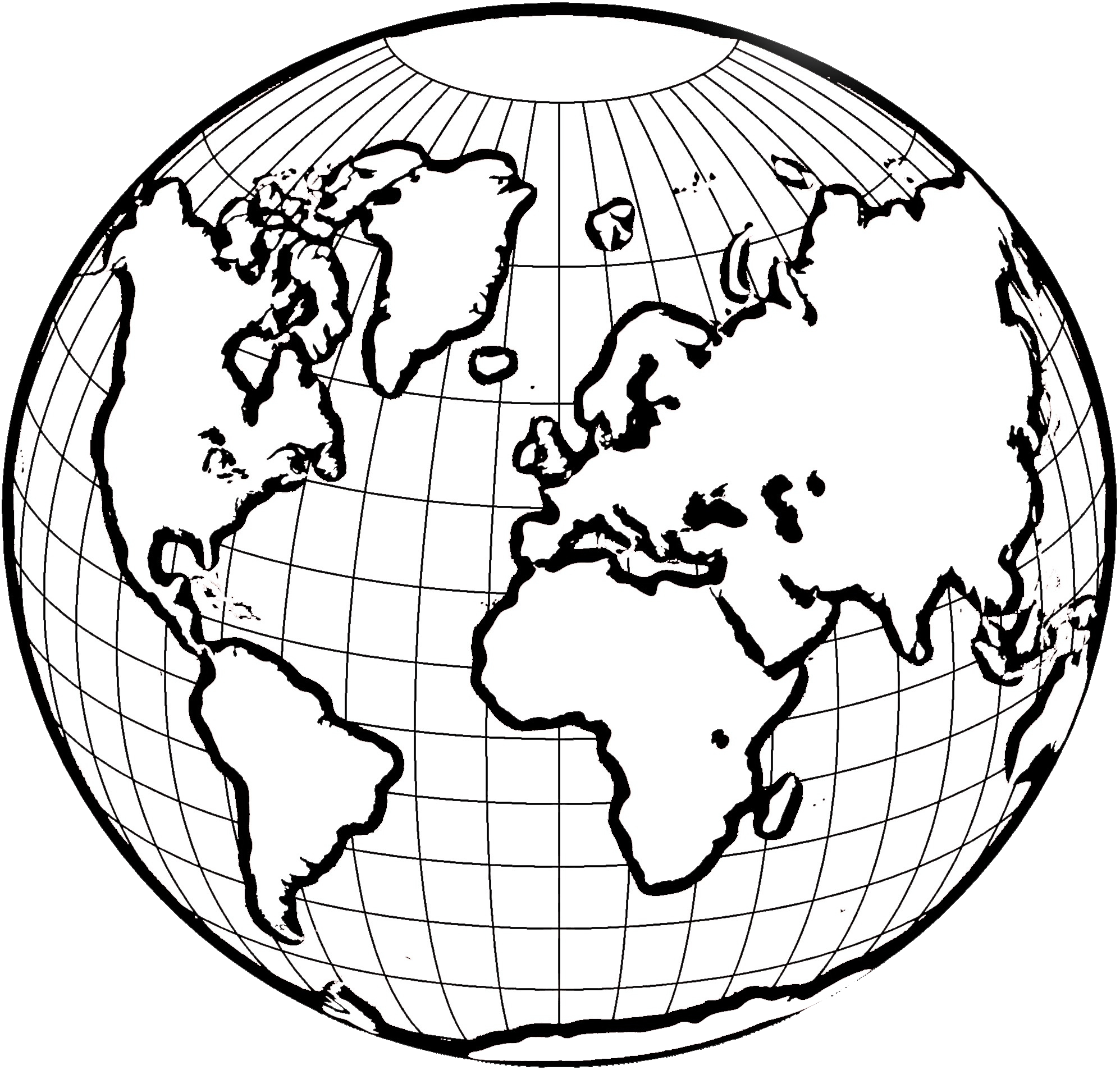 Globe Clipart Black And White For Kids Letters Example Png