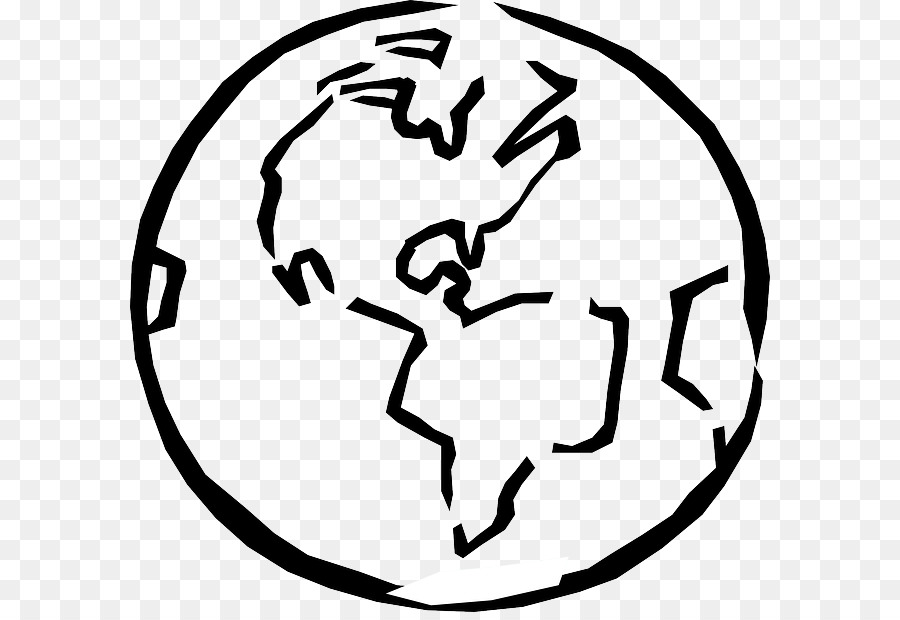 Earth Globe Black and white Clip art