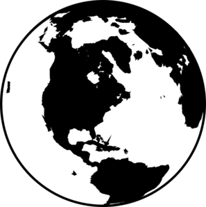 White And Black Globe Clip Art at Clker