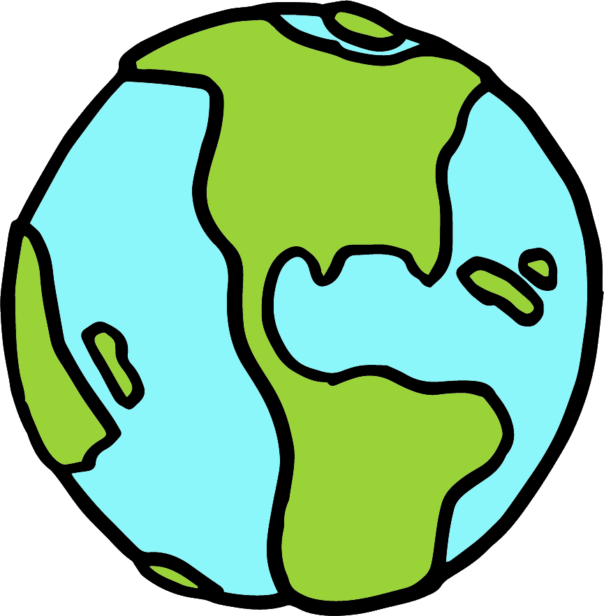 Globe clipart coloring.