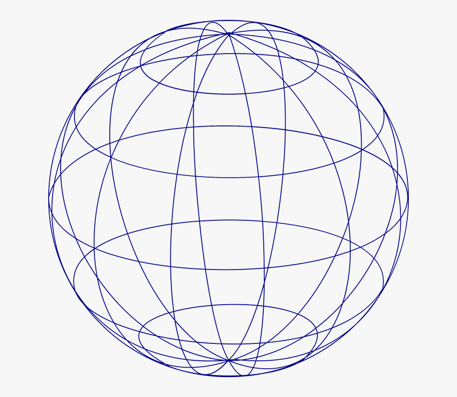 Sphere globe grid.