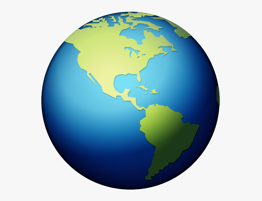 Earth globe transparent.