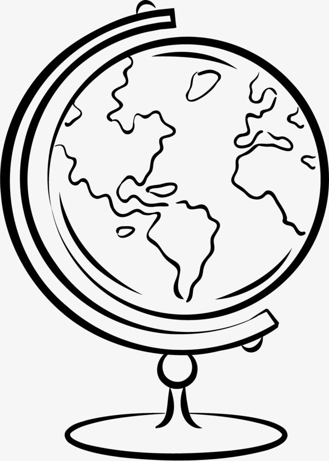 Hand drawn globe.