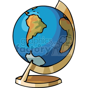 Cartoon globe clipart