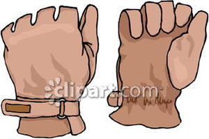 Leather Work Gloves Royalty Free Clipart Picture