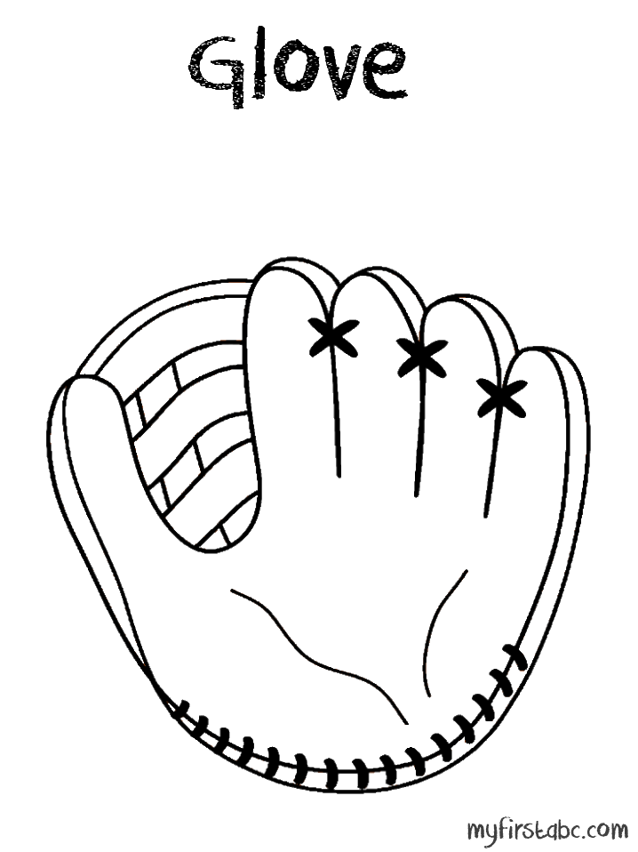 Baseball glove glove printable clipart kid
