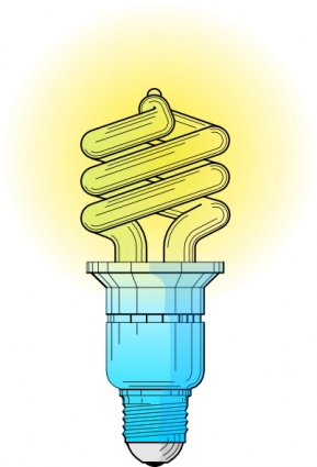 Compact Fluorescent Light Bulb ClipArt Clipart Graphic