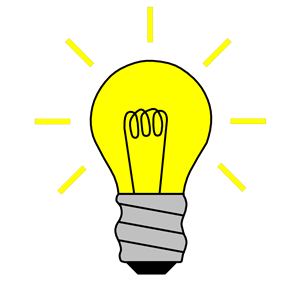 Light Bulb On clipart, cliparts of Light Bulb On free