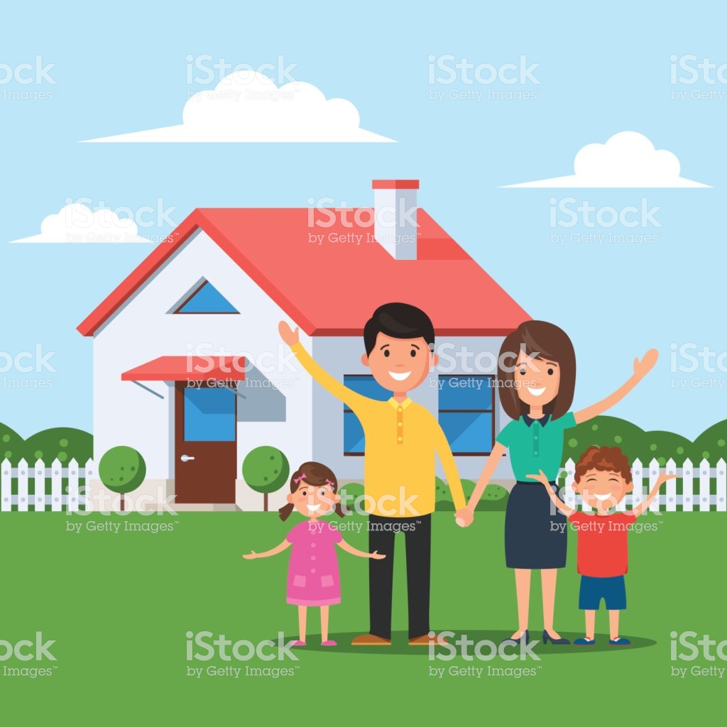 Family home clipart.
